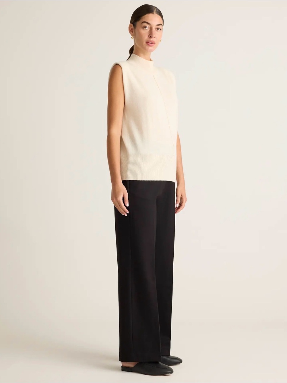 Quince Ultra-Stretch Ponte Trouser Black Pants NWT Size 4